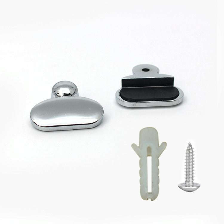 10 PCS Oval Glass Mirror Holder Buckle Fixing Accessories with Screw & Rubber Plug