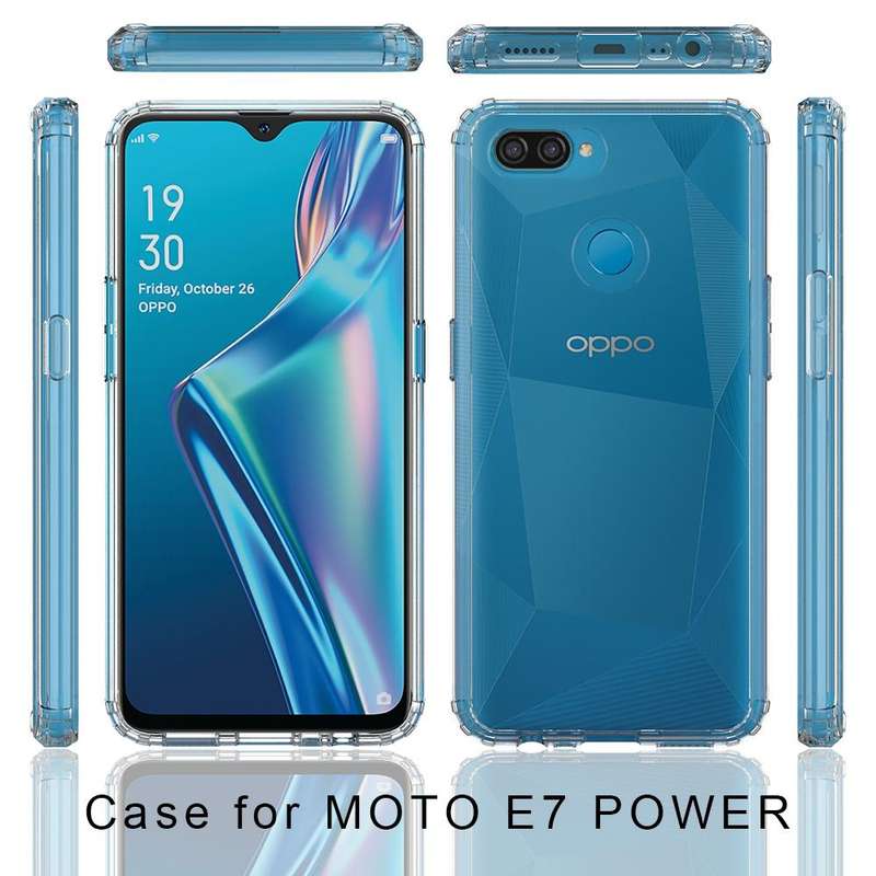 For OPPO A12 Shockproof Scratchproof TPU + Acrylic Protective Case(Black)