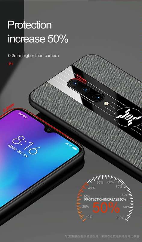 For OnePlus 7 Pro XINLI Stitching Cloth Texture Shockproof TPU Protective Case(Black)