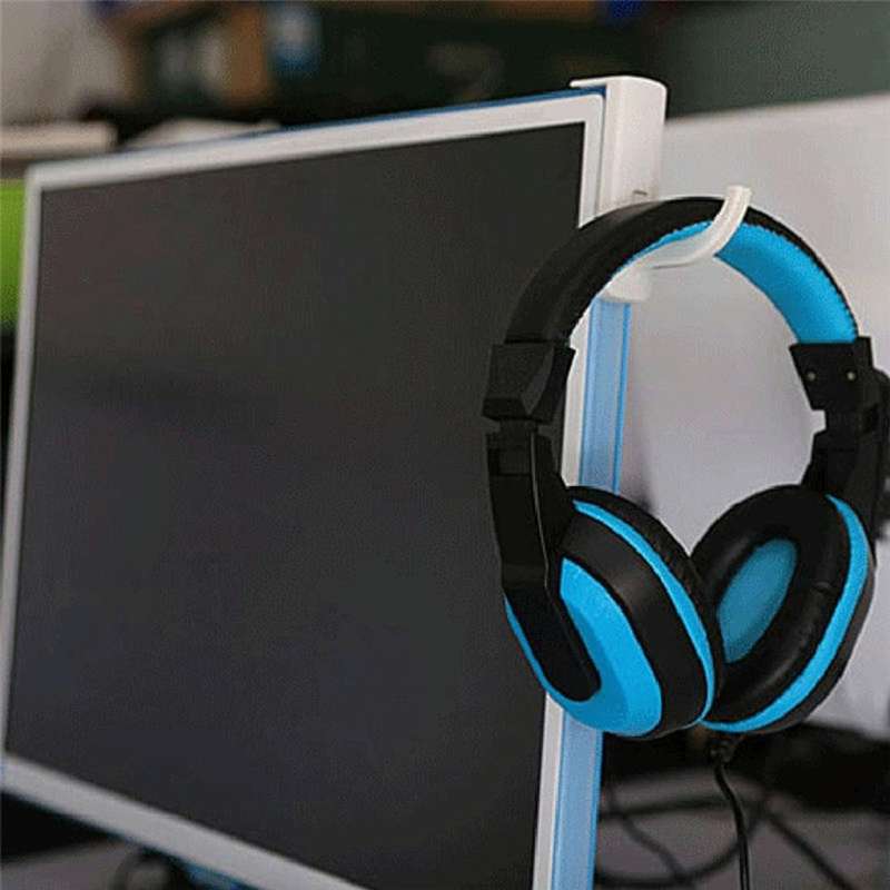 Universal Headphone Hanger PC Monitor Desk Headset Stand Holder Hook(Black)