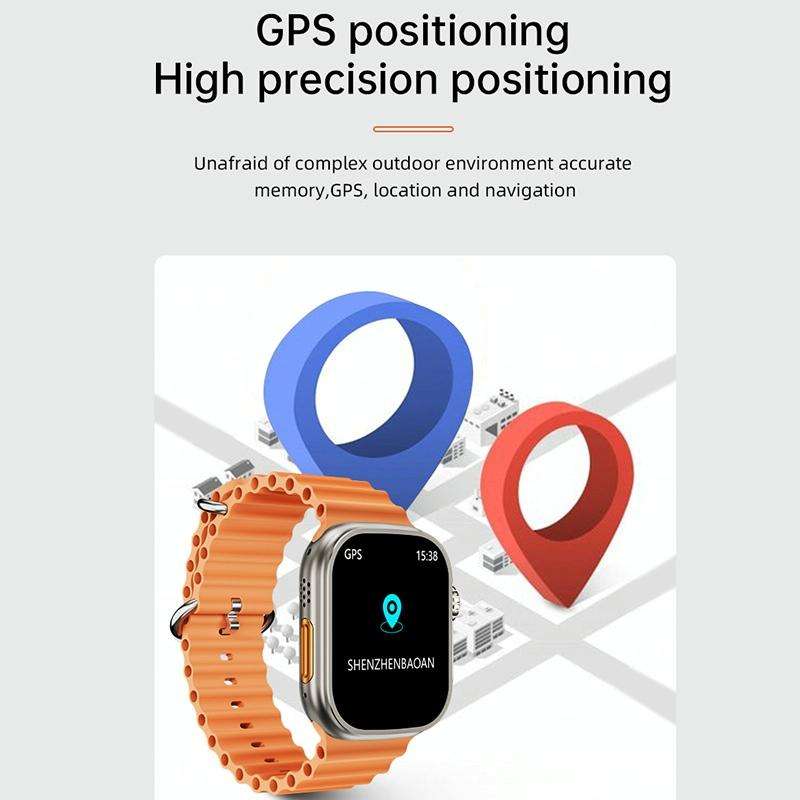WS-E9 Ultra 2.2 inch IP67 Waterproof Silicone Band Smart Watch, Support Heart Rate / NFC(Black)
