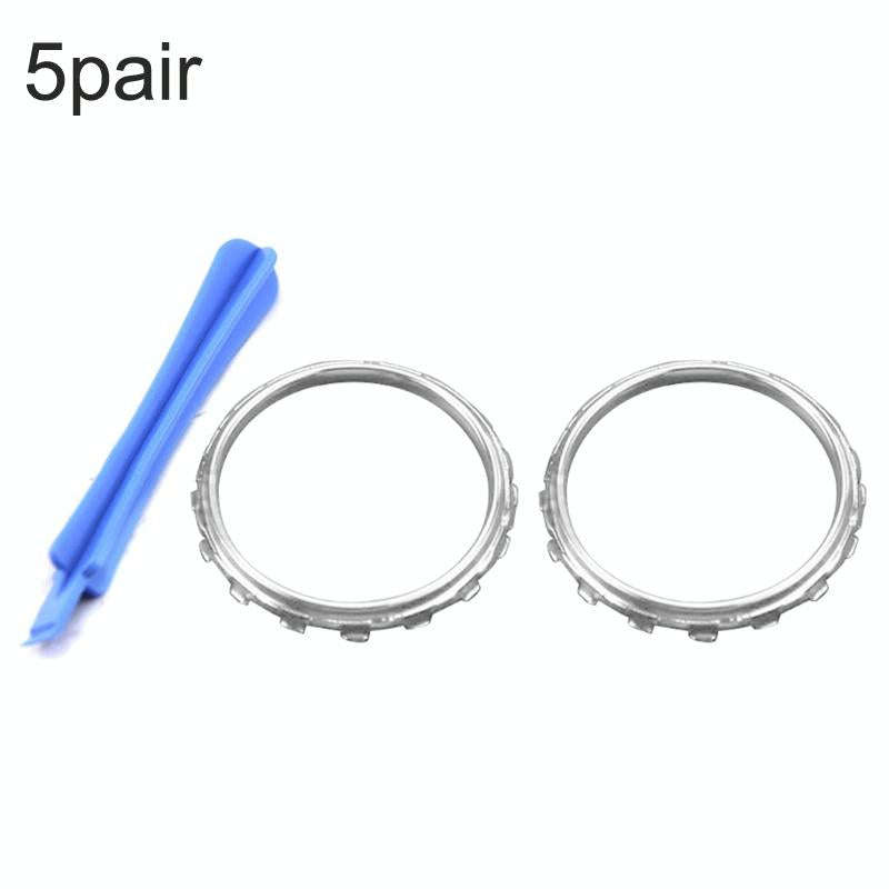 For Xbox One Elite 5pairs 3D Replacement Ring + Screwdriver Handle Accessories, Colour:Silver Pla...