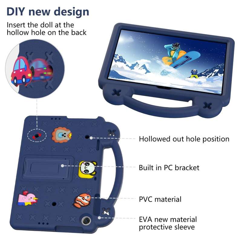 For Lenovo Tab M10 3rd Gen TB328FU / TB328XU 2022 10.1 Handle Kickstand Children EVA Shockproof T...