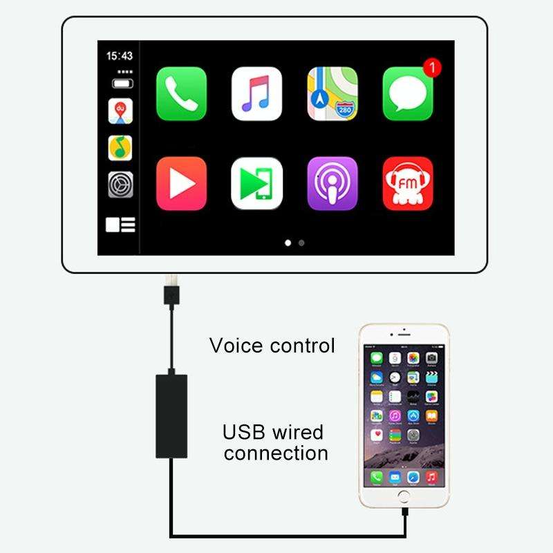 Car Android Navigation Android / iOS Carplay Module Auto Smart Phone USB Carplay Adapter (White)