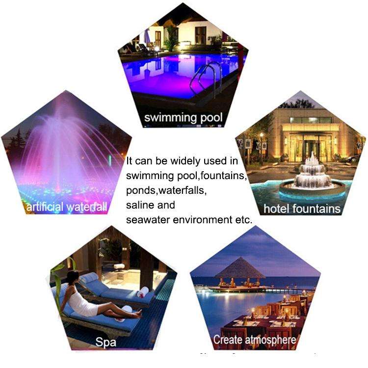 54W LED Stainless Steel Wall-mounted Pool Light Landscape Underwater Light(Colorful Light)