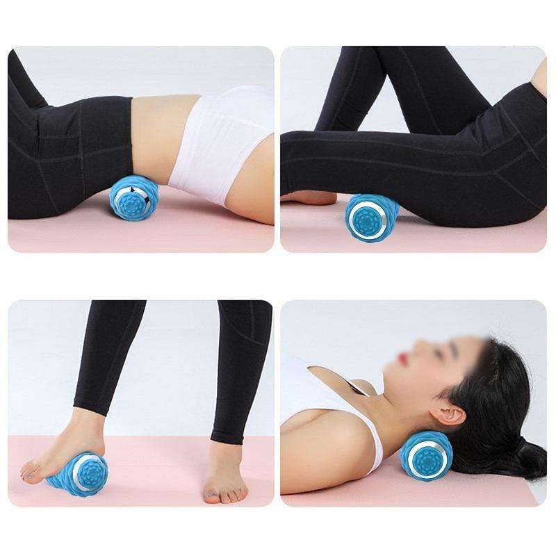 Massage Fitness Electric Silicone Massage Ball Muscle Relaxation Fascia Ball Peanut Shape Yoga Ba...