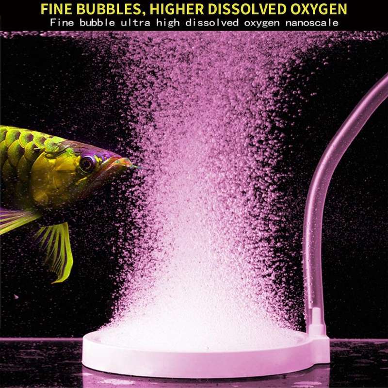 Nano Air Disk Stone Fish Tank Bubble Oxygen Pump Air Refiner, Diameter:100mm(White)