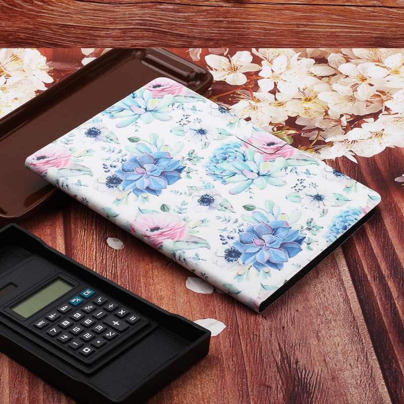 For Samsung Galaxy Tab A9+ Flower Pattern Horizontal Flip PU Tablet Case with Sleep / Wake-up Fun...