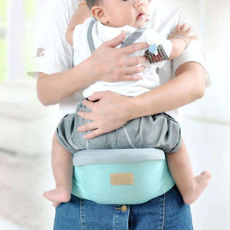 Waist belt Baby Carrier Waist Stool Walkers Baby Sling Hold Waist Belt Backpack(Light Blue)
