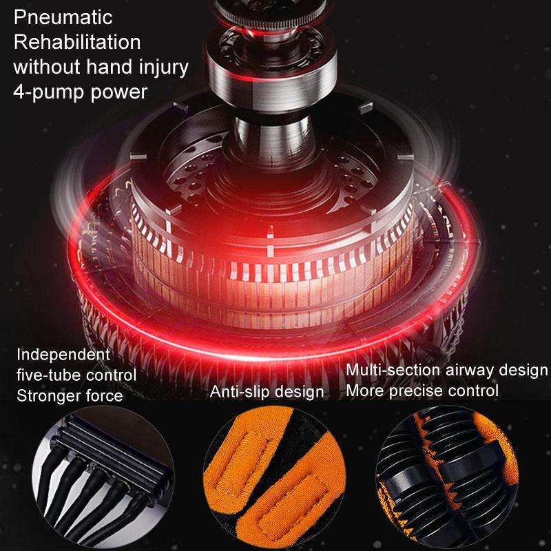 Intelligent Robotic Rehabilitation Glove Equipment, With EU Plug Adapter, Size: M(Right Hand Brown)