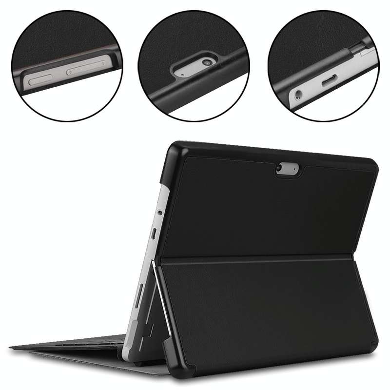 For Microsoft Surface Pro 8 Solid Color Electric Pressed Horizontal Flip Tablet Leather Case with...