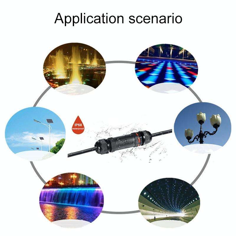 XY20 IP68 Waterproof 3 Pin Straight Cable Connector