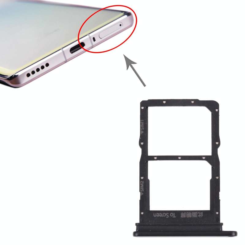 SIM Card Tray + SIM Card Tray for Huawei Nova 8 (Black)