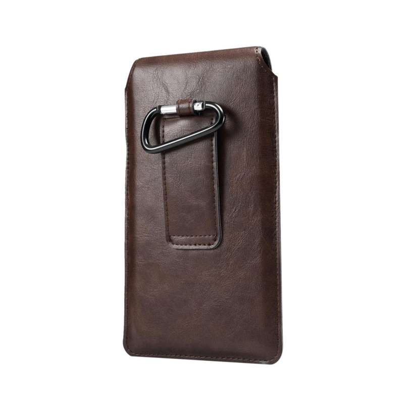 Men Lambskin Texture Multi-functional Universal Mobile Phone Waist Pack Leather Case for 7.2 Inch...