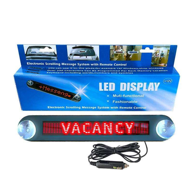 DC 12V Car LED Programmable Showcase Message Sign Scrolling Display Lighting Board with Remote Co...