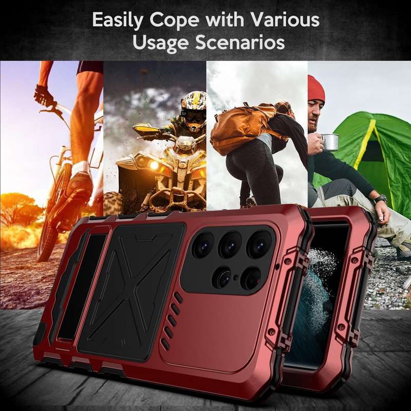 For Samsung Galaxy S23 Ultra 5G R-JUST Life Waterproof Dustproof Shockproof Phone Case(Red)