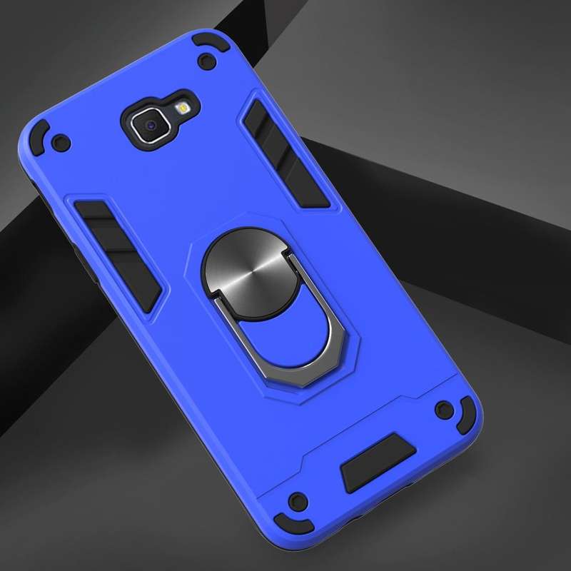 For Samsung Galaxy J5 Prime 2 in 1 Armour Series PC + TPU Protective Case with Ring Holder(Dark B...