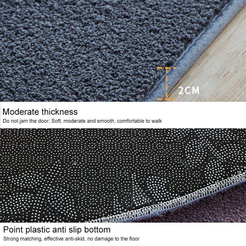 KSolid Round Carpet Soft Fleece Mat Anti-Slip Area Rug Kids Bedroom Door Mats, Size:Diameter: 140...
