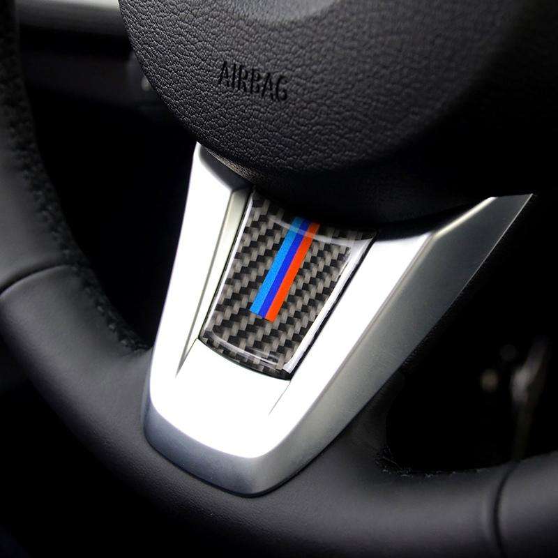 Car Carbon Fiber Steering Wheel Three Color Decorative Sticker for BMW Z4 2009-2015