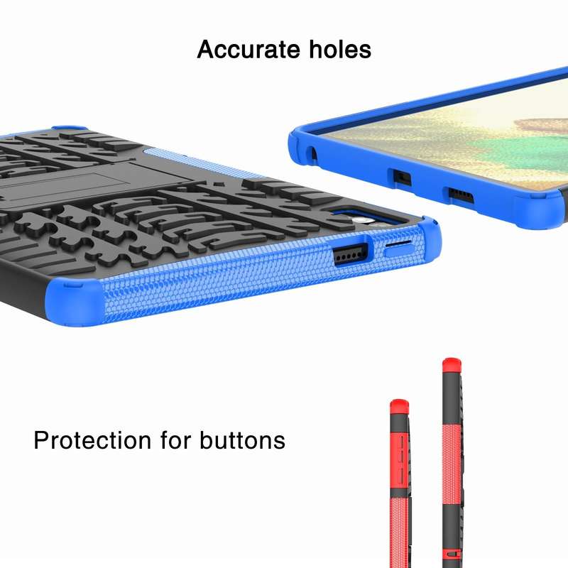 For Lenovo Tab M10 Tire Texture TPU + PC Tablet Case with Holder(Green)