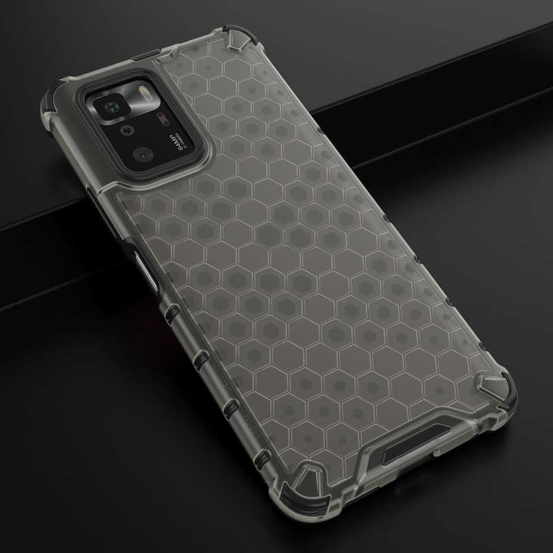 For Xiaomi Redmi Note 10 Pro 5G Shockproof Honeycomb PC + TPU Protective Case(Black)