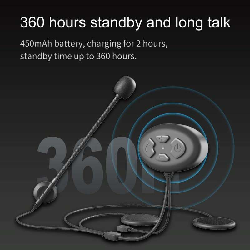 Dier DK11 800m Helmet Wireless Bluetooth Headset 5.0 Waterproof Double Motorcycle Call headset