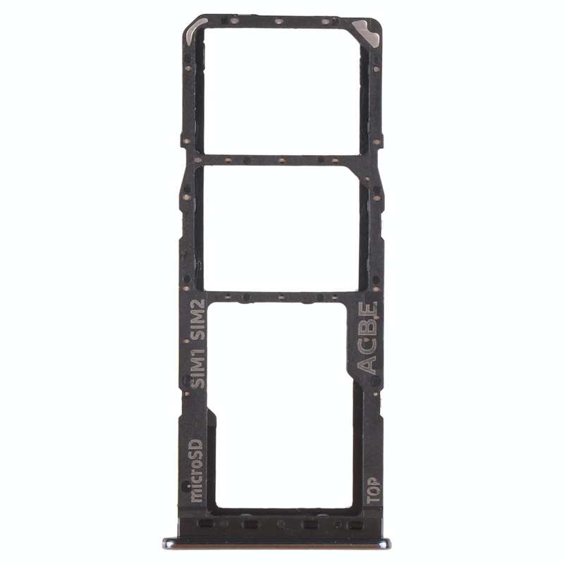 For Samsung Galaxy A32 SM-A325 SIM Card Tray + SIM Card Tray + Micro SD Card Tray (Black)