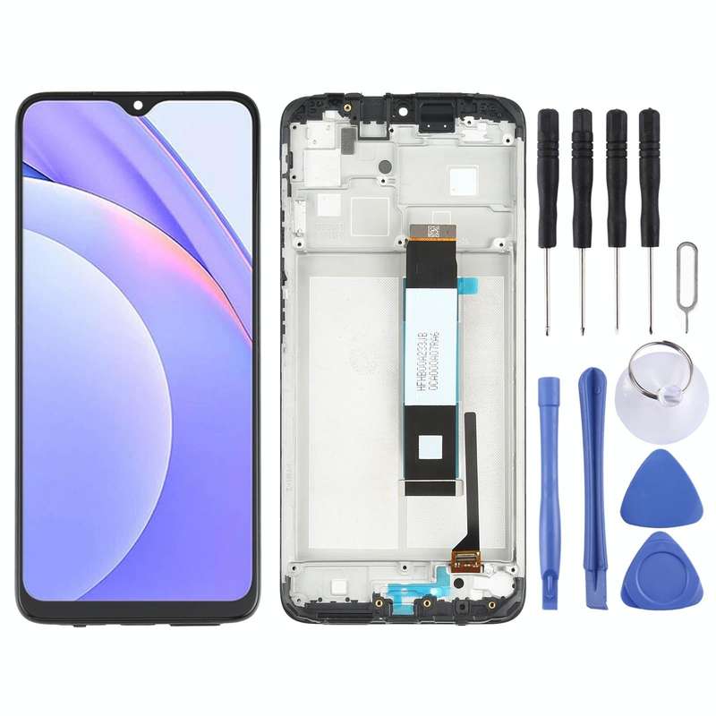 LCD Screen and Digitizer Full Assembly with Frame for Xiaomi Redmi Note 9 4G / Poco M3 / Redmi 9 ...