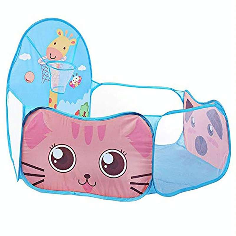 Kids Indoor Outdoor Safe Tent Children Foldable Playpens Game Cartoon Throwing Basketball Pool Fo...