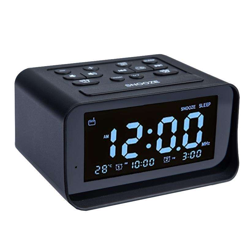 LED Digital Bedroom Alarm Clock With USB Charging Port Clock Radio Temperature Electronic Platfor...
