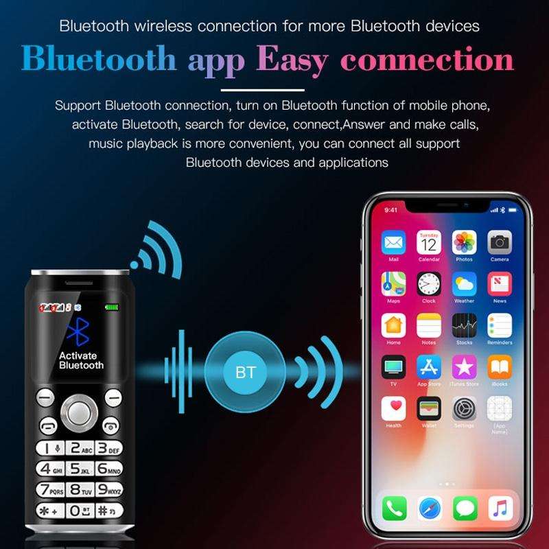Satrend K8 Mini Mobile Phone, 1.0 inch, Hands Free Bluetooth Dialer Headphone, MP3 Music, Dual SI...