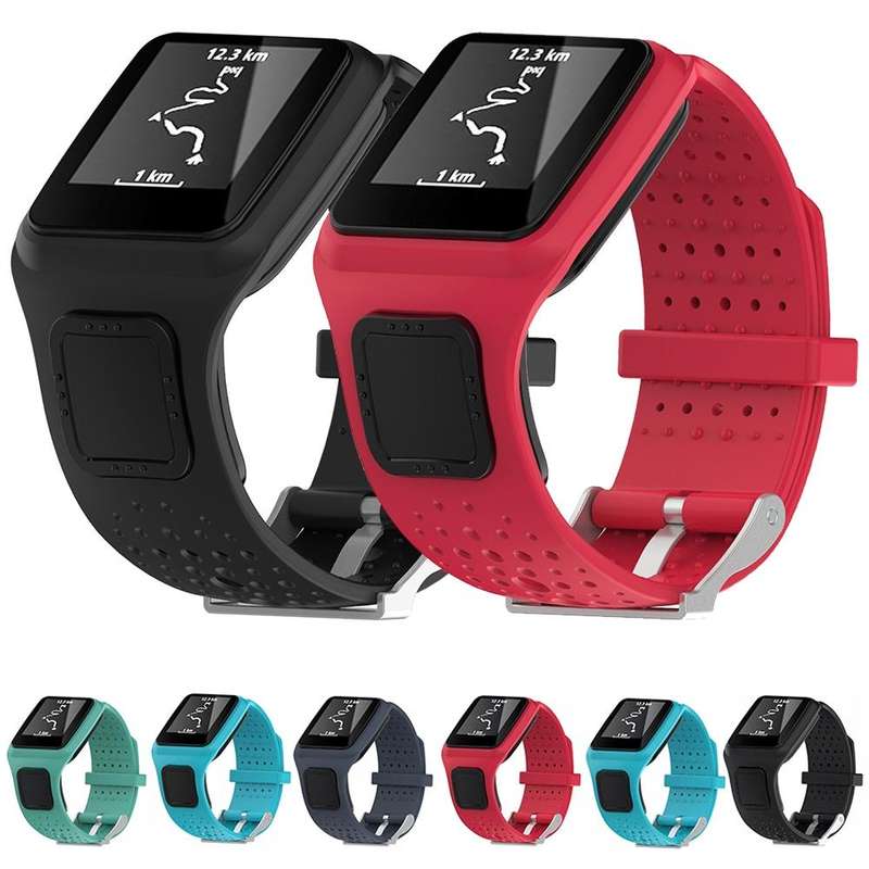 Silicone Sport Watch Band for TomTom 1 Series Runner / Cardio(Blue)