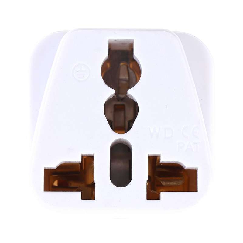 Portable Universal Socket to Israel Plug Power Adapter Travel Charger (White)