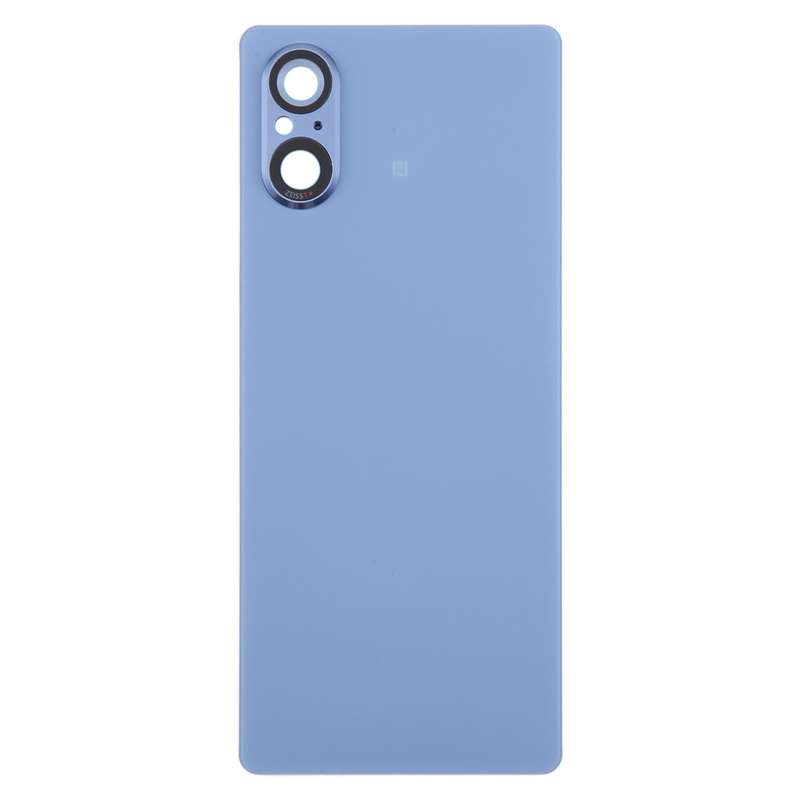 For Sony Xperia 5 V Battery Back Cover with Camera Lens Cover(Blue)