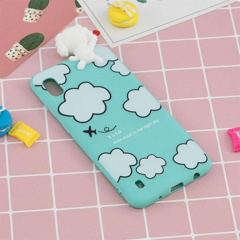For Galaxy A10 Shockproof Cartoon TPU Protective Case(Clouds)