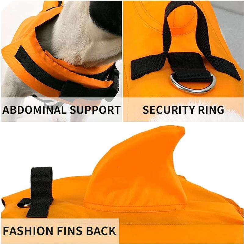 Summer Pet Life Jacket Dog Safety Clothes Dogs Swimwear Pets Safety Swimming Suit, Size:L(Yellow)