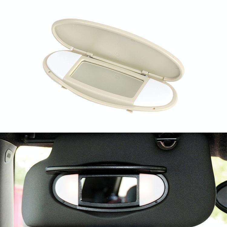 Car Sunshade Makeup Mirror Sun Visor for BMW mini R50R56, Left Driving (Beige)
