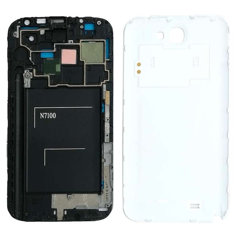 For Galaxy Note II / N7100 High Qualiay Full Housing  Chassis (LCD Frame Bezel + Back Cover) (White)