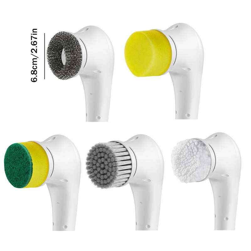 5-in-1 Replace Brush Head Electric Handheld Scrubber Heads Home Washing Tools