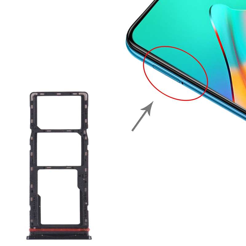 For infinix Hot 10 Play / Smart 5(India) X688C X688B SIM Card Tray + SIM Card Tray + Micro SD Car...