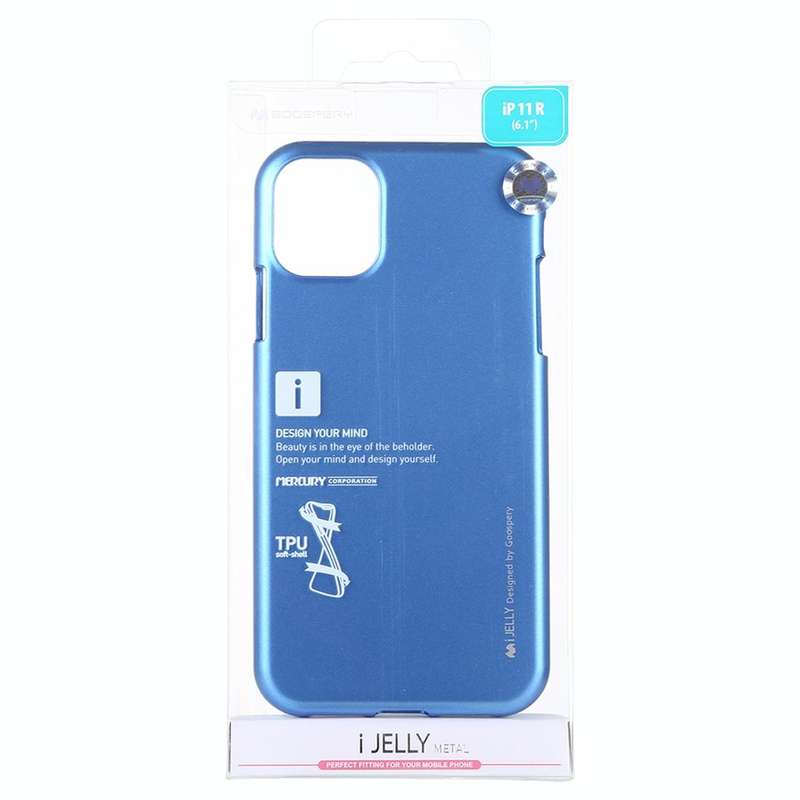 GOOSPERY i-JELLY TPU Shockproof and Scratch Case for iPhone 11(Blue)