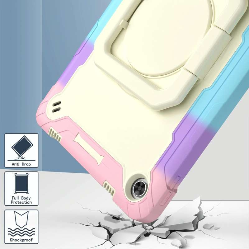 For Lenovo Tab M10 Plus 10.6 3rd Gen 2022 Silicone + PC Bracelet Holder Tablet Case(Bright Pink)