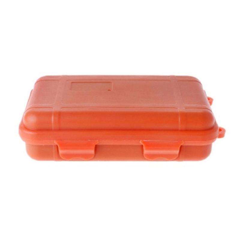 Outdoor Shockproof Waterproof Tool Box Airtight Case EDC Travel Sealed Container(Orange)