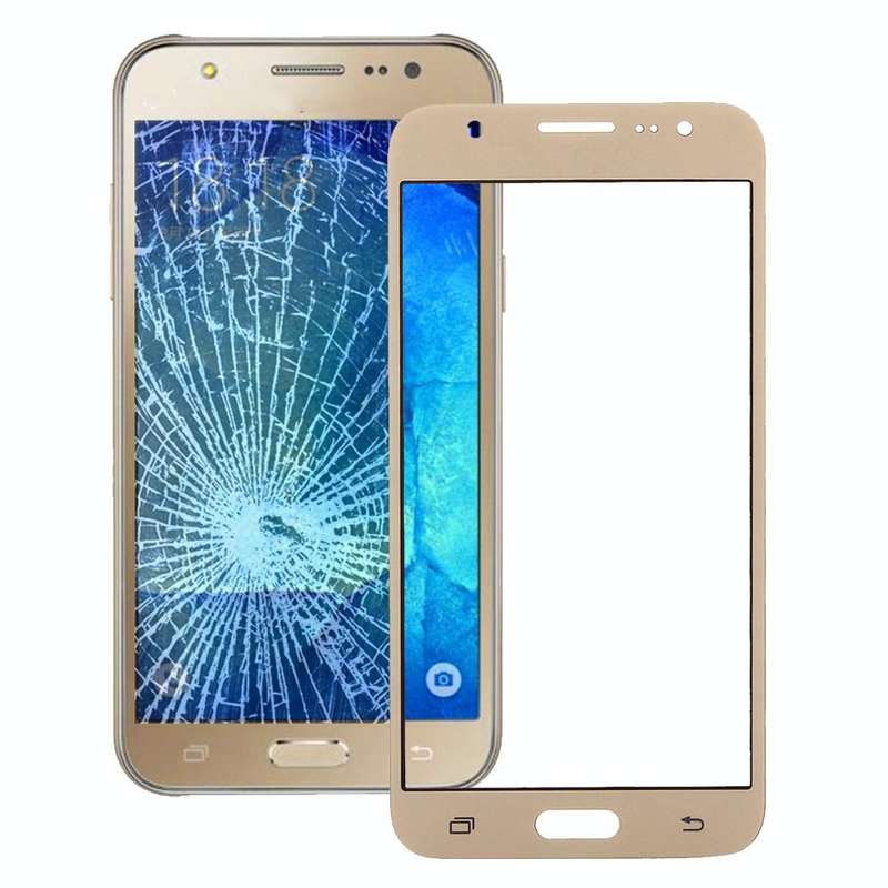 For Galaxy J5 / J500 Front Screen Outer Glass Lens (Gold)