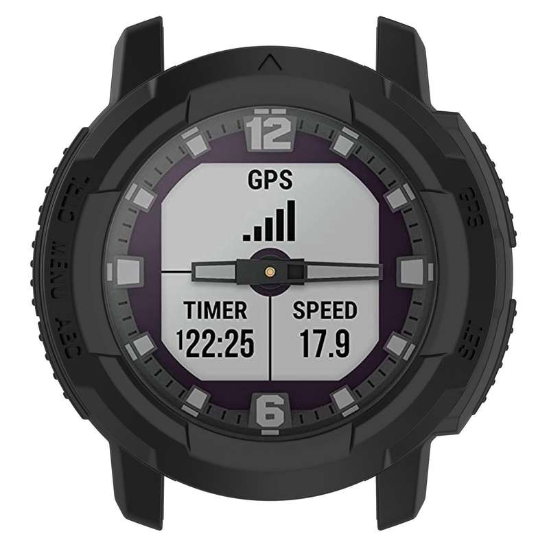 For Garmin Instinct Crossover Armor Hollow Watch Protective Case(Black)