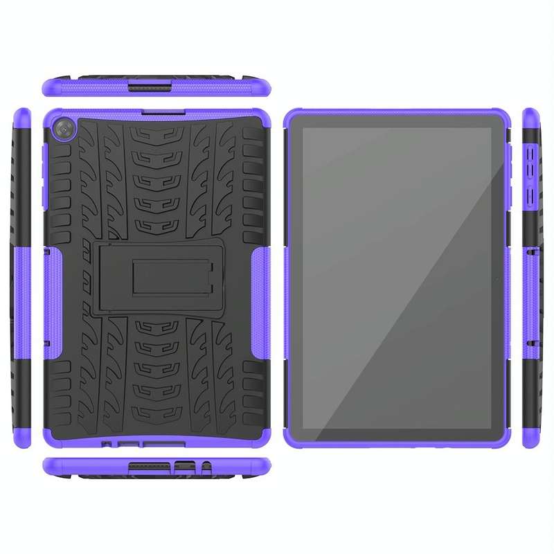 For Huawei MatePad T10/T10S/Enjoy 2 Tire Texture Shockproof TPU+PC Protective Case with Holder(Pu...