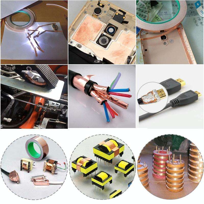 Pure Copper Double-sided Conductive Copper Foil Tape Signal Masking Tape, Size: 20m x 15mm
