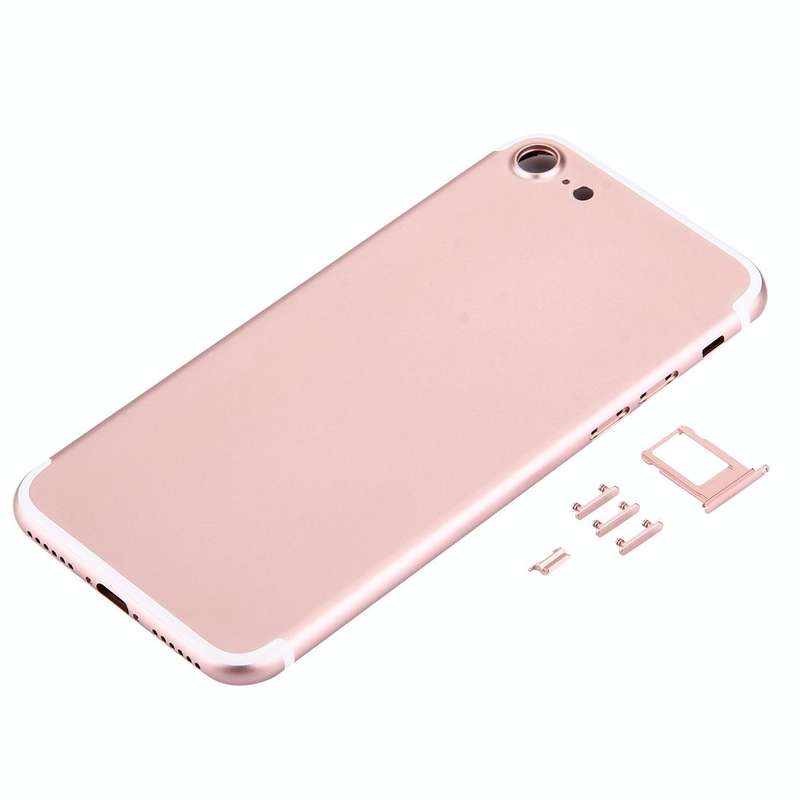 5 in 1 for iPhone 7 (Back Cover + Card Tray + Volume Control Key + Power Button + Mute Switch Vib...
