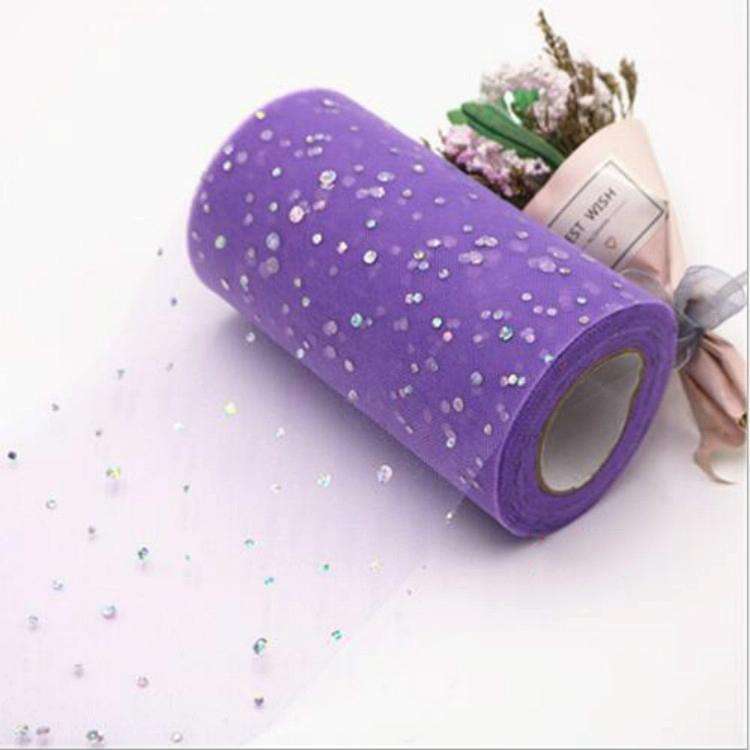 Tulle Roll 25 Yards 13cm Organza Laser Crafts Wedding Decoration Tulle Birthday Party Supplies(Na...