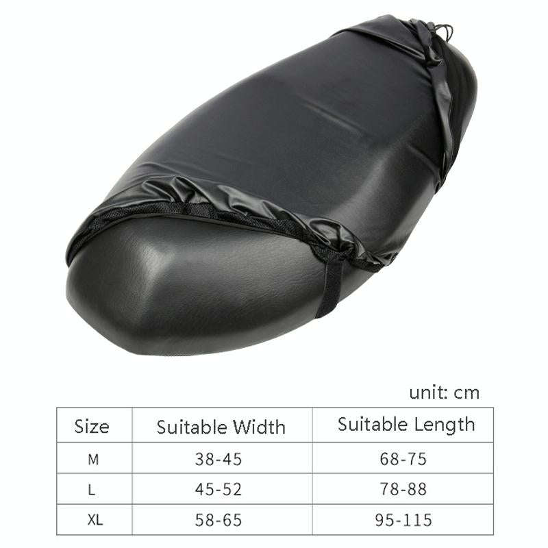 MC1004 Motorcycle Sun Protection Dustproof Rain Seat Cover, Specification: XL(Black)